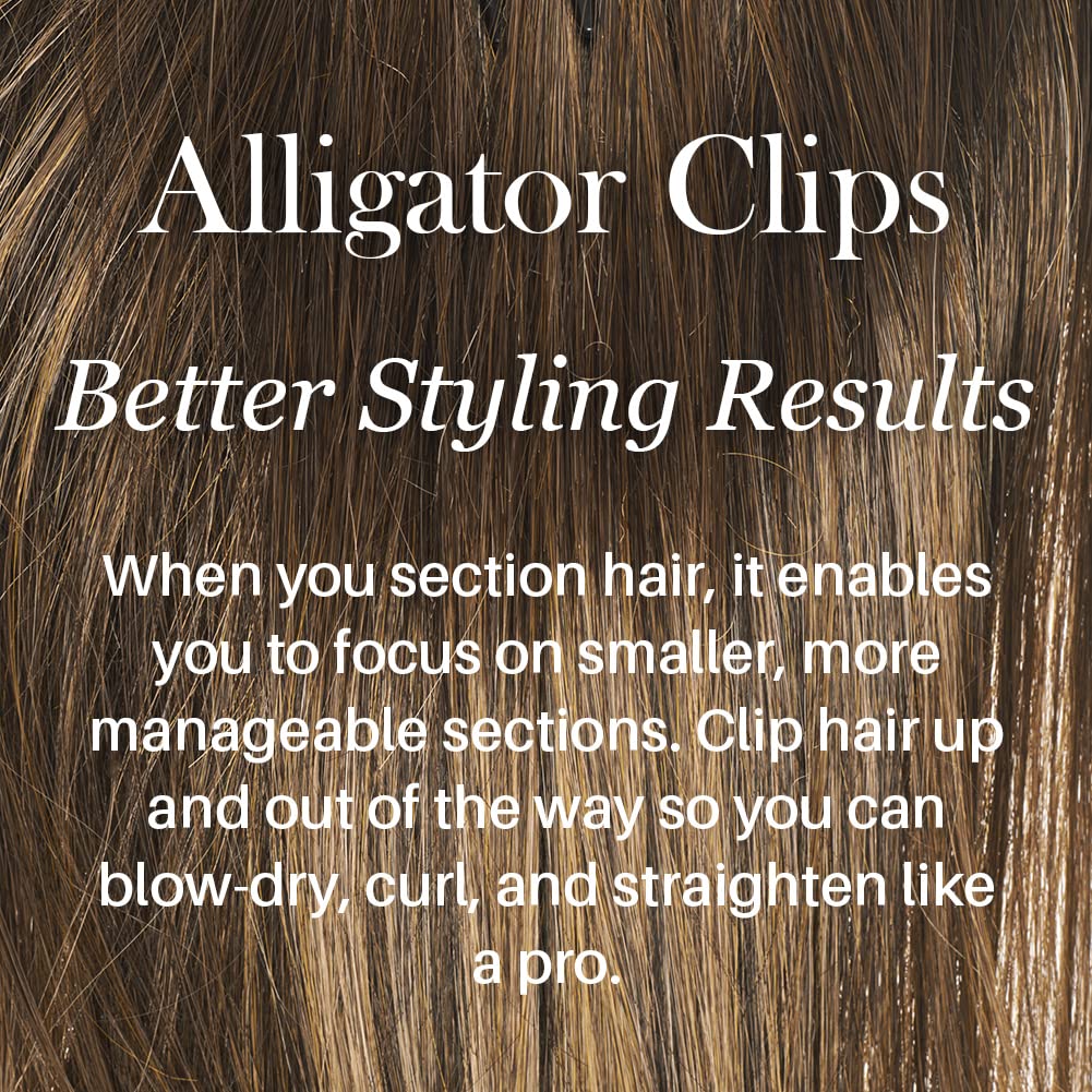 L’ange Alligator Hair Clips | Wide Teeth | Double-Hinged Design | For Sectioning & Securing Hair | Professional Styling Results | 4-Pack (Blush) - Image 4