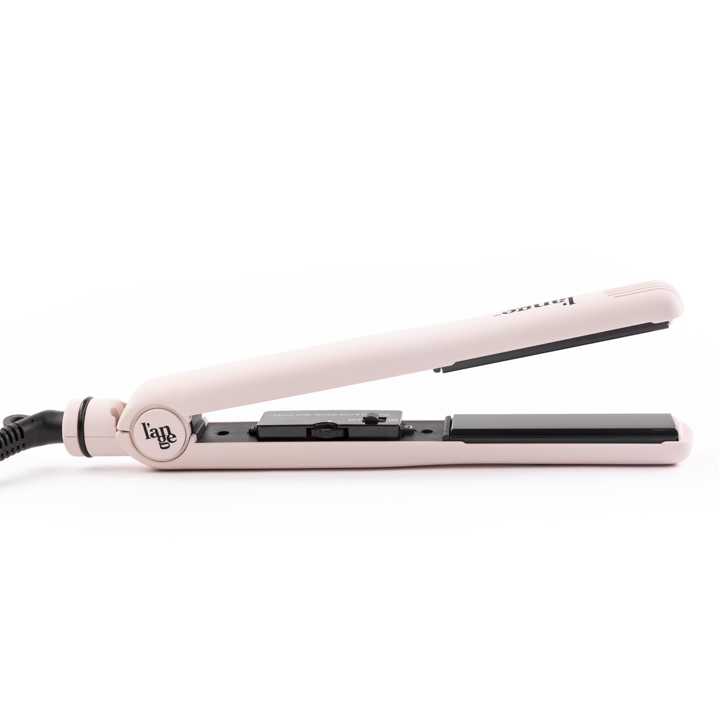 L'ANGE HAIR Aplatir Ceramic 1" Flat Iron | Adjustable Temp & Dual Voltage Hair Straightener | Tourmaline-Infused Plates for Smooth, Frizz-Free Styling | 1 Inch Styling Tool (Blush) - Image 7