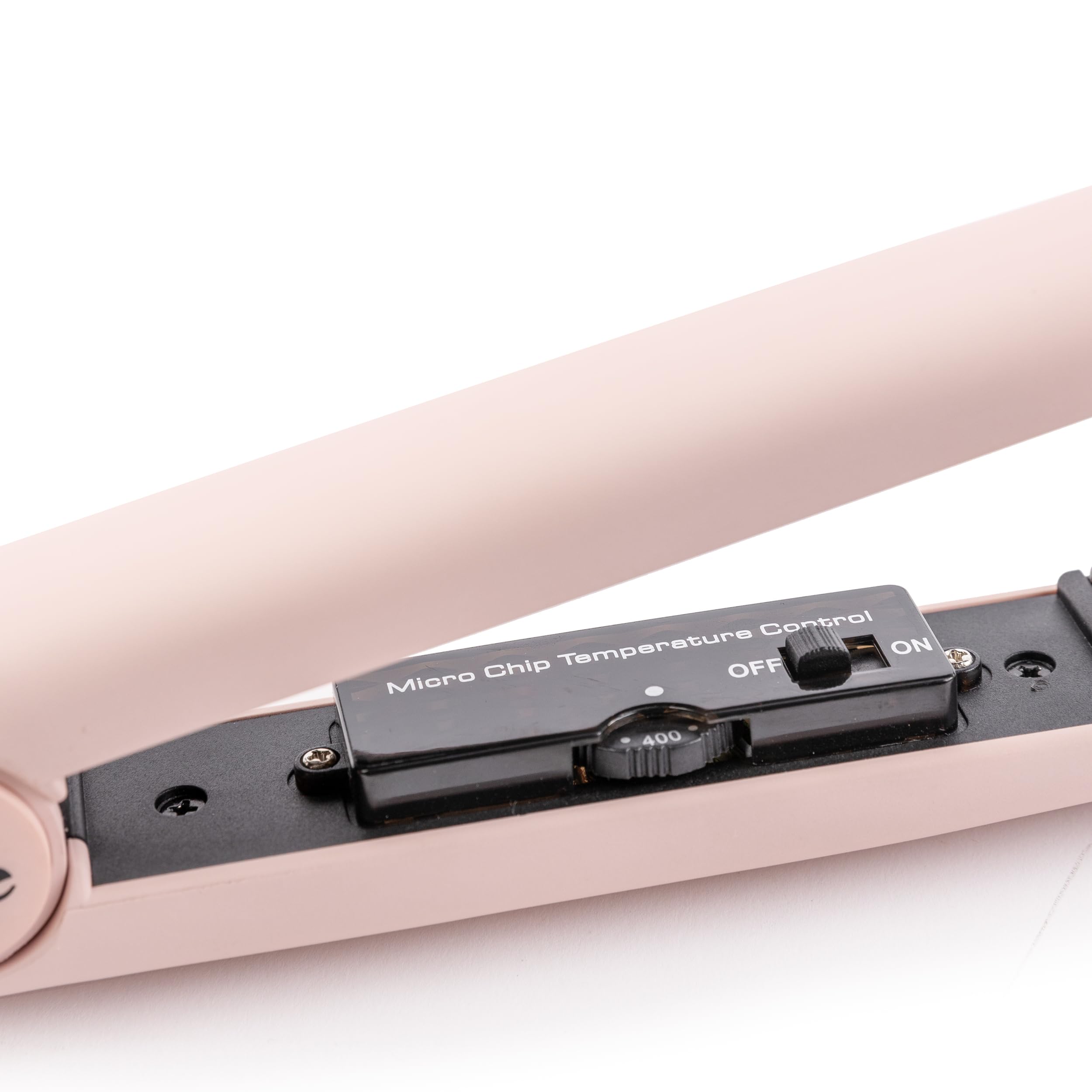 L'ANGE HAIR Aplatir Ceramic 1" Flat Iron | Adjustable Temp & Dual Voltage Hair Straightener | Tourmaline-Infused Plates for Smooth, Frizz-Free Styling | 1 Inch Styling Tool (Blush) - Image 8