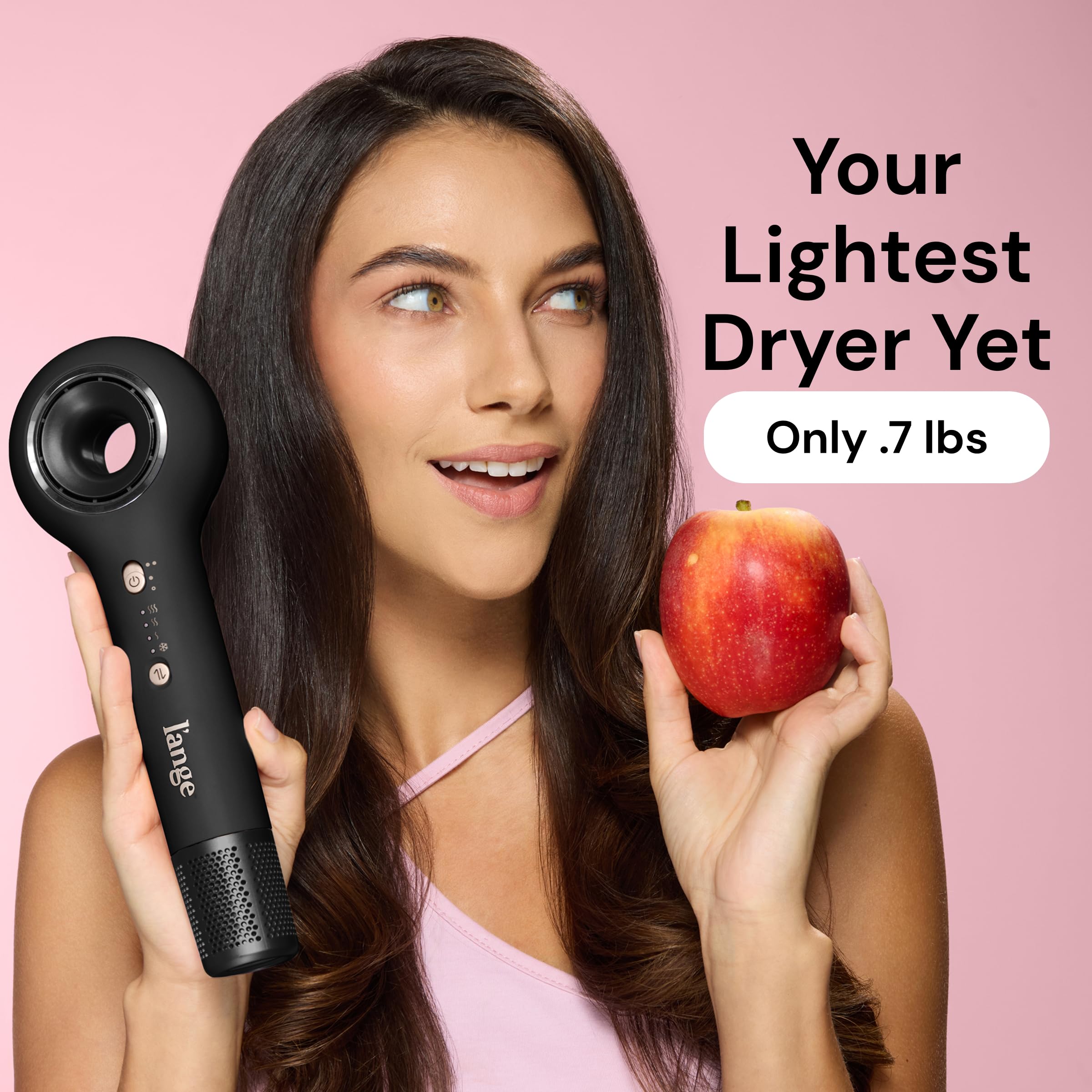 L’Ange Hair Axia HaloRing Ionic Hair Dryer | High Speed Professional Blow Dryer for Smooth, Frizz-Free Styles | Lightweight Brushless Motor with Concentrator & Wall Mount | 4 Heat Settings | Black - Image 6