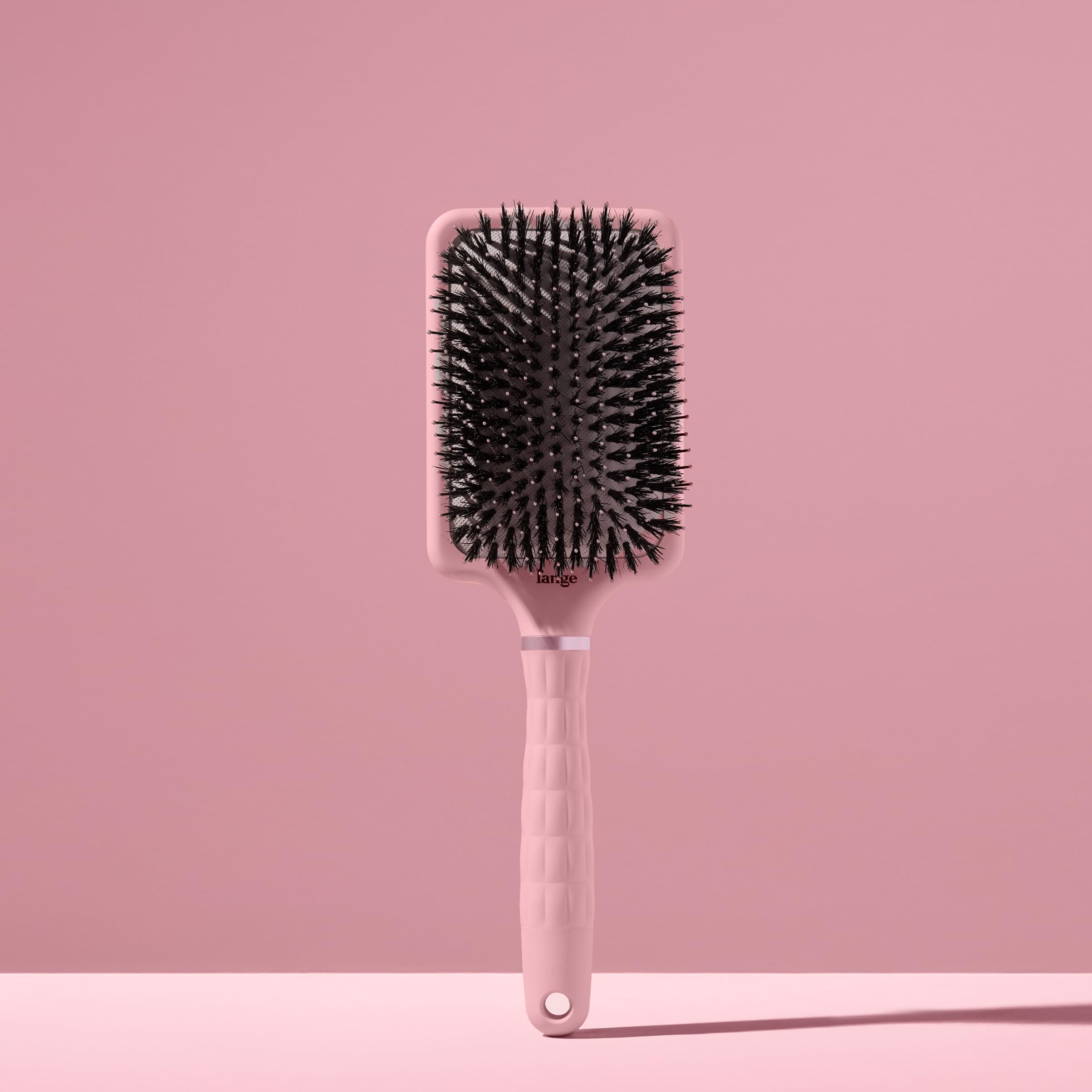 L'ANGE HAIR Detangling Paddle Brush | Nylon & Boar Bristles for Wet or Dry Hair | Built for Thick Hair | Reduces Snagging & Breakage | Tames Flyaways & Frizz for Softer, Shinier Strands (Blush) - Image 5