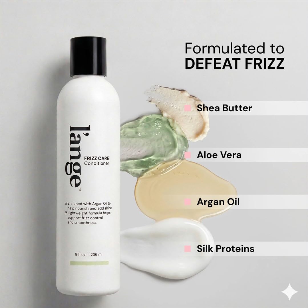 L’ANGE HAIR Frizz Care Smoothing Conditioner - Argan Oil, Squalane & Shea Butter Formula for Dry, Damaged & Frizzy Look - Frizz Control Conditioner for Soft, Polished and Manageable Hair - 8 Fl Oz - Image 6