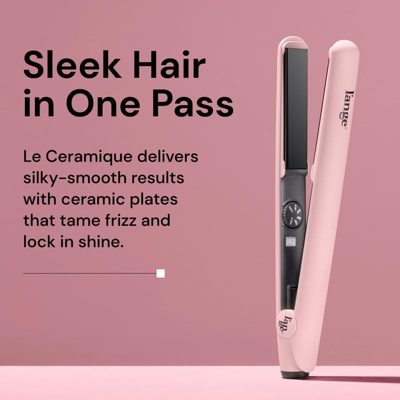 L'ANGE HAIR Le Ceramique 1-Pass Flat Iron Hair Straightener | Fast Heating Ceramic Flat Iron | Best Hot Tools Professional Hair Straightener to Lock in Moisture & Shine | (Blush) - Image 3