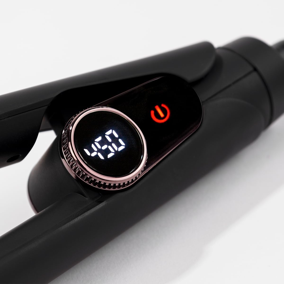 L'ANGE HAIR Le Titane Titanium Flat Iron | Hair Straightener with Curved Edges for Versatile Styling | Dual Voltage Flat Iron with Infrared Heat & Adjustable Temperature | 1" Black - Image 3