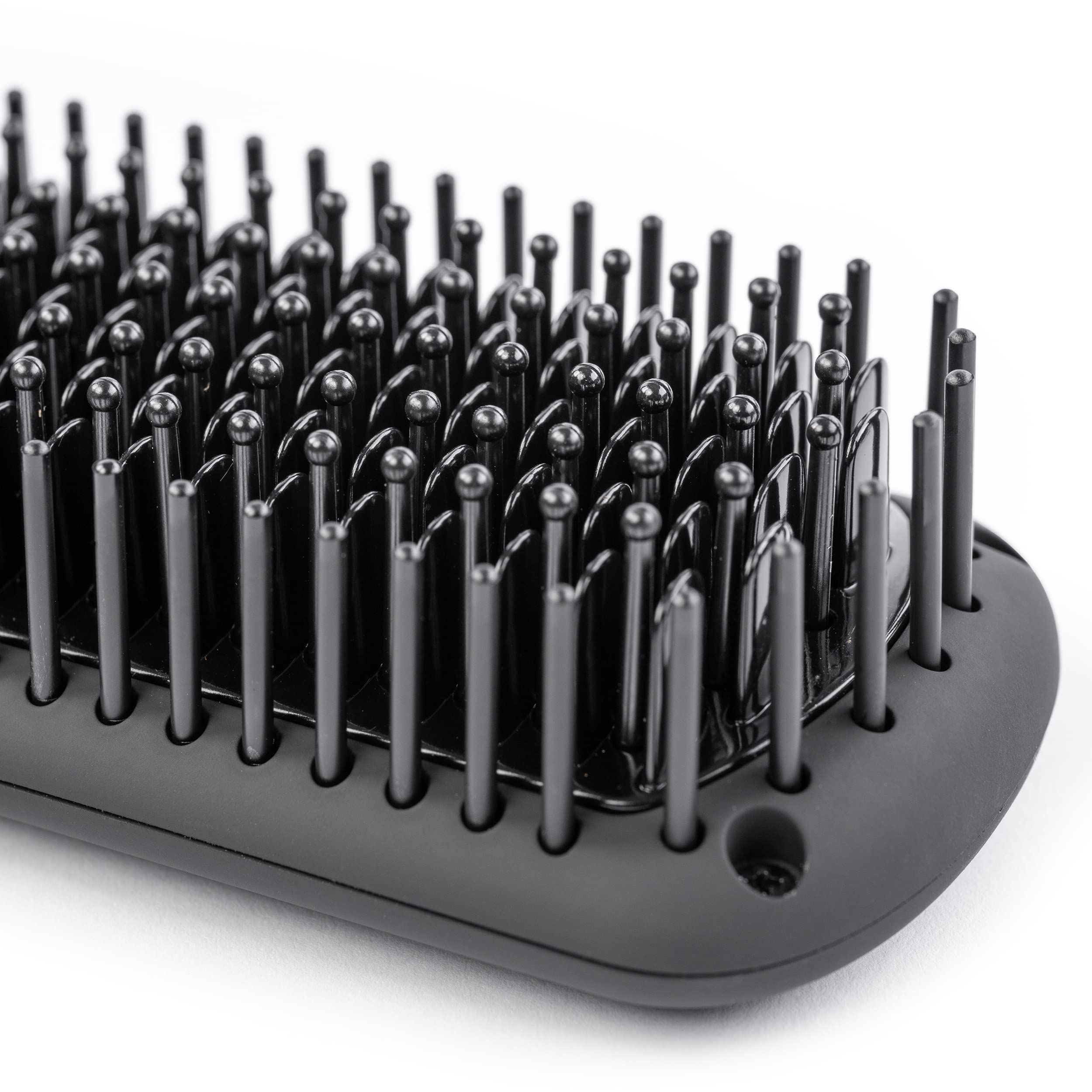 L'ANGE HAIR Le Vite Straightening Brush | Heated Hair Tool for Smoother, Frizz-Controlled Look | Dual-Voltage Hot Brush Straightener for Effortless Styling & Shine | Ceramic Standard Size (Black) - Image 6