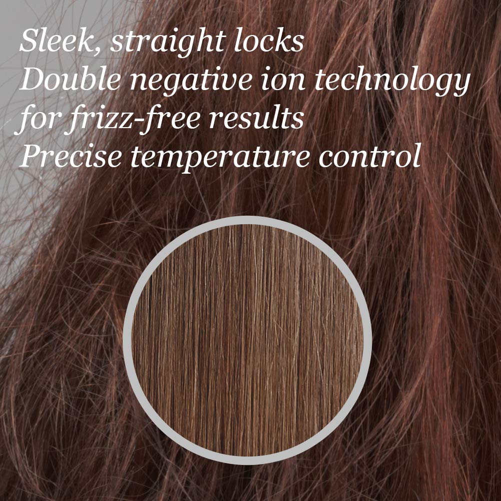 L'ANGE HAIR Le Vite Straightening Brush | Heated Hair Tool for Smoother, Frizz-Controlled Look | Dual-Voltage Hot Brush Straightener for Effortless Styling & Shine | Ceramic Standard Size (Black) - Image 8