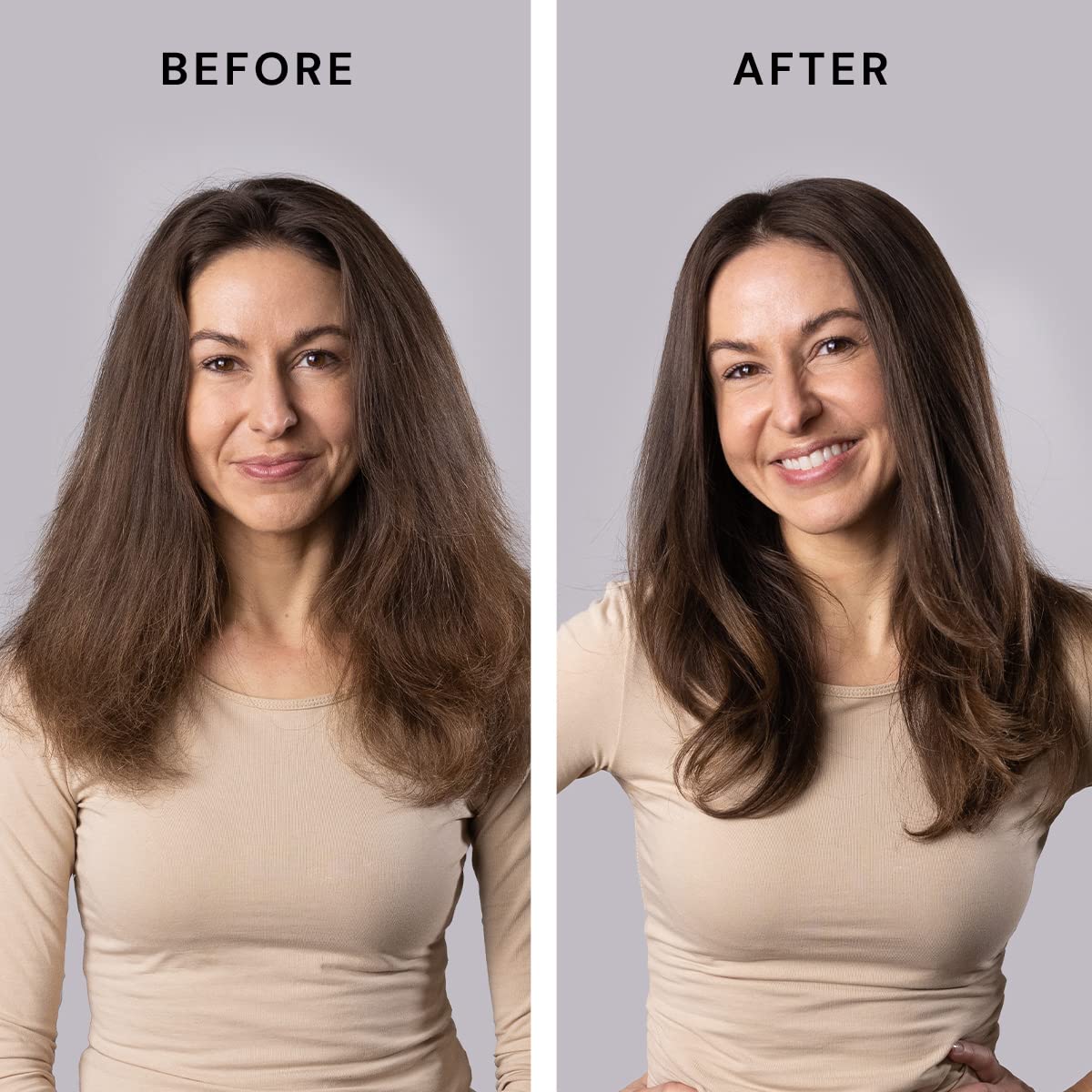 L'ANGE HAIR Le Volume 2-in-1 Titanium Blow Dryer Brush | Frizz Control Blowout Hair Dryer Brush For Drying And Straightening | Volumizing Hot Air Styler For All Hairstyles | Oval Barrel | Black - 60mm - Image 4