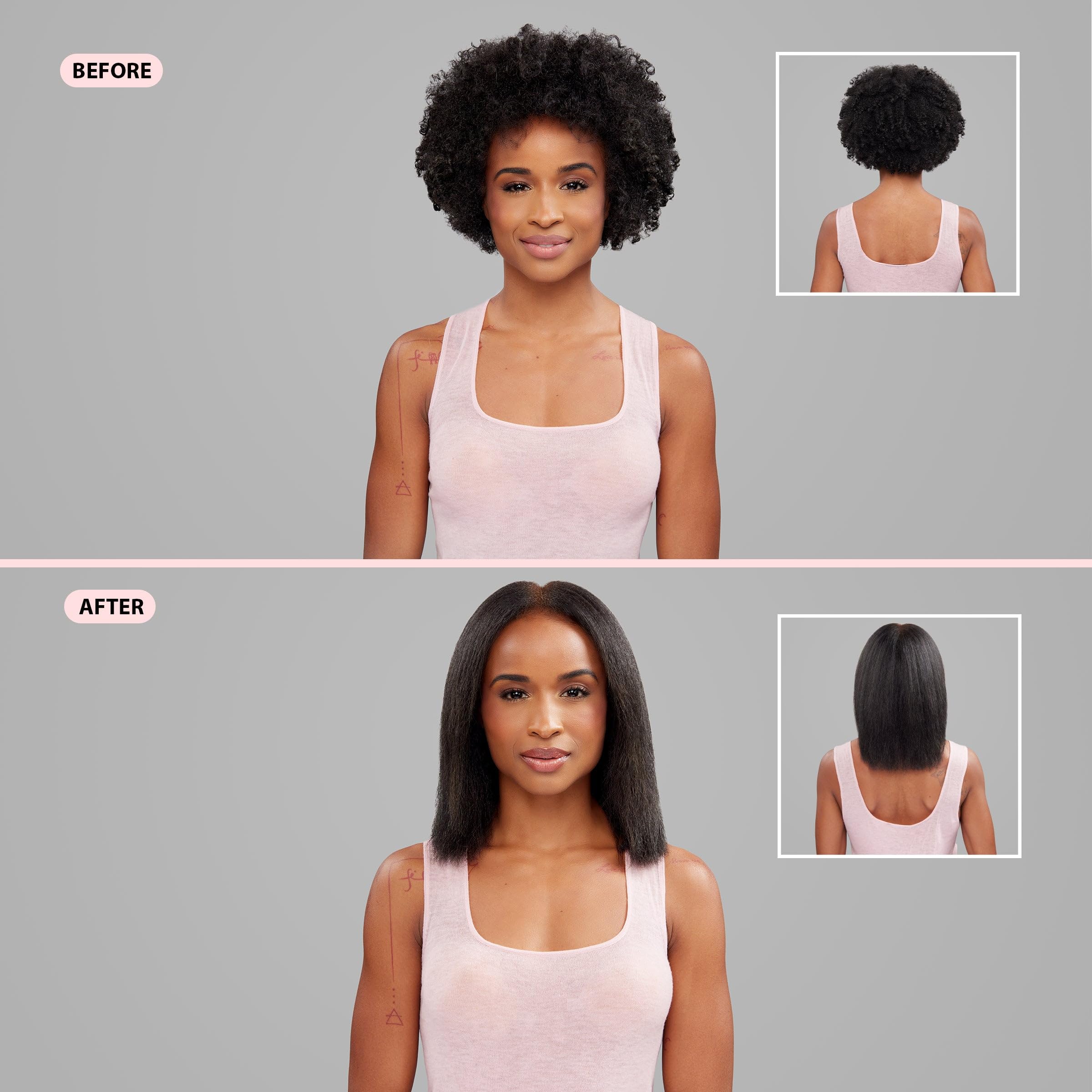 L'ANGE HAIR Mane Pass Straightening Hot Brush | Hair Straightening Brush with Ceramic Bristles & Negative Ion Technology | Adjustable Temp | Auto Shut-Off & Dual Voltage | (Black) - Image 5