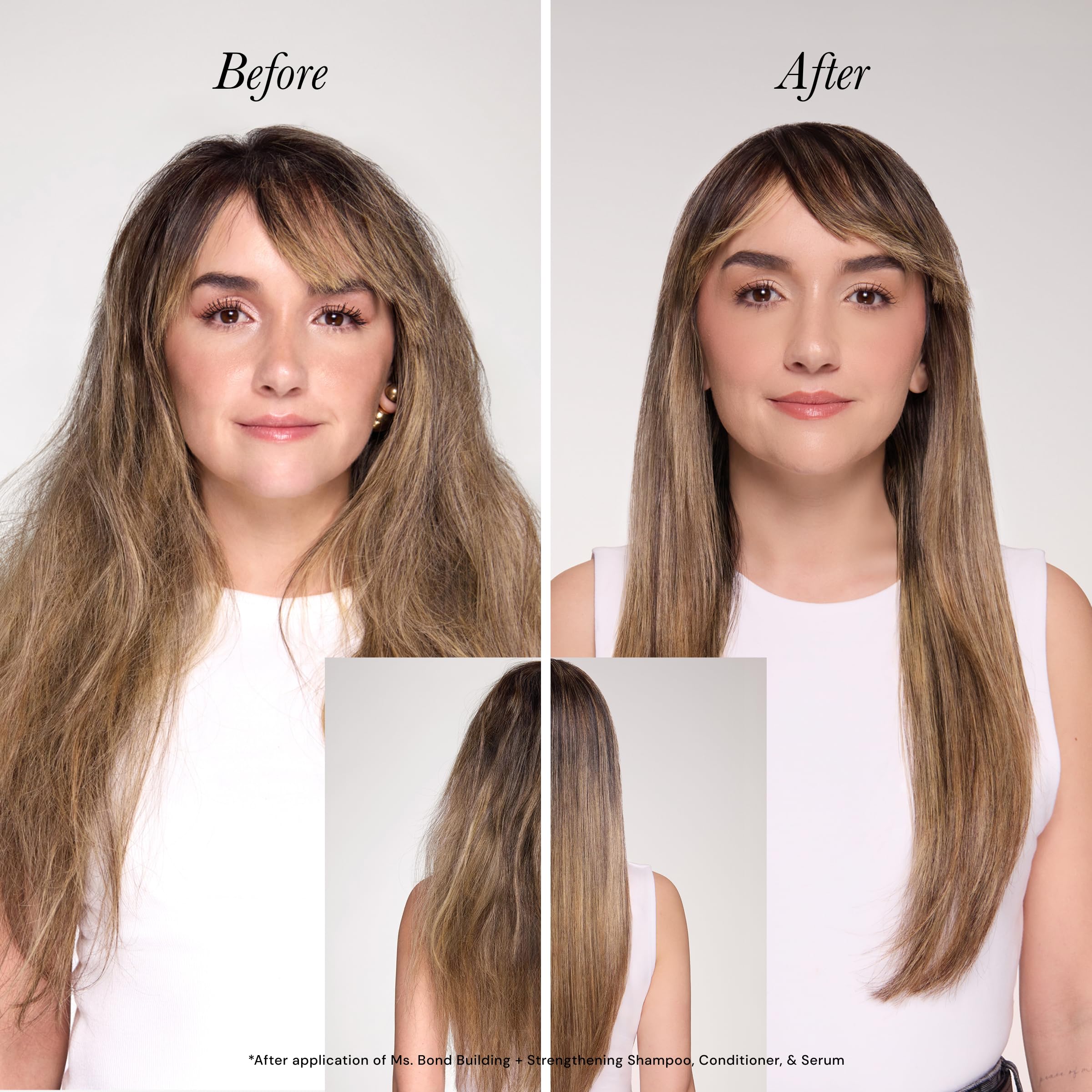 L'ANGE HAIR Ms. Bond System | Sulfate & Paraben-Free Serum, Shampoo And Conditioner Set | Bond Repair for Damaged Hair | Hydrates, Reduces Frizz, Restores Strength | 3-in-1 Bundle Pack - Image 5