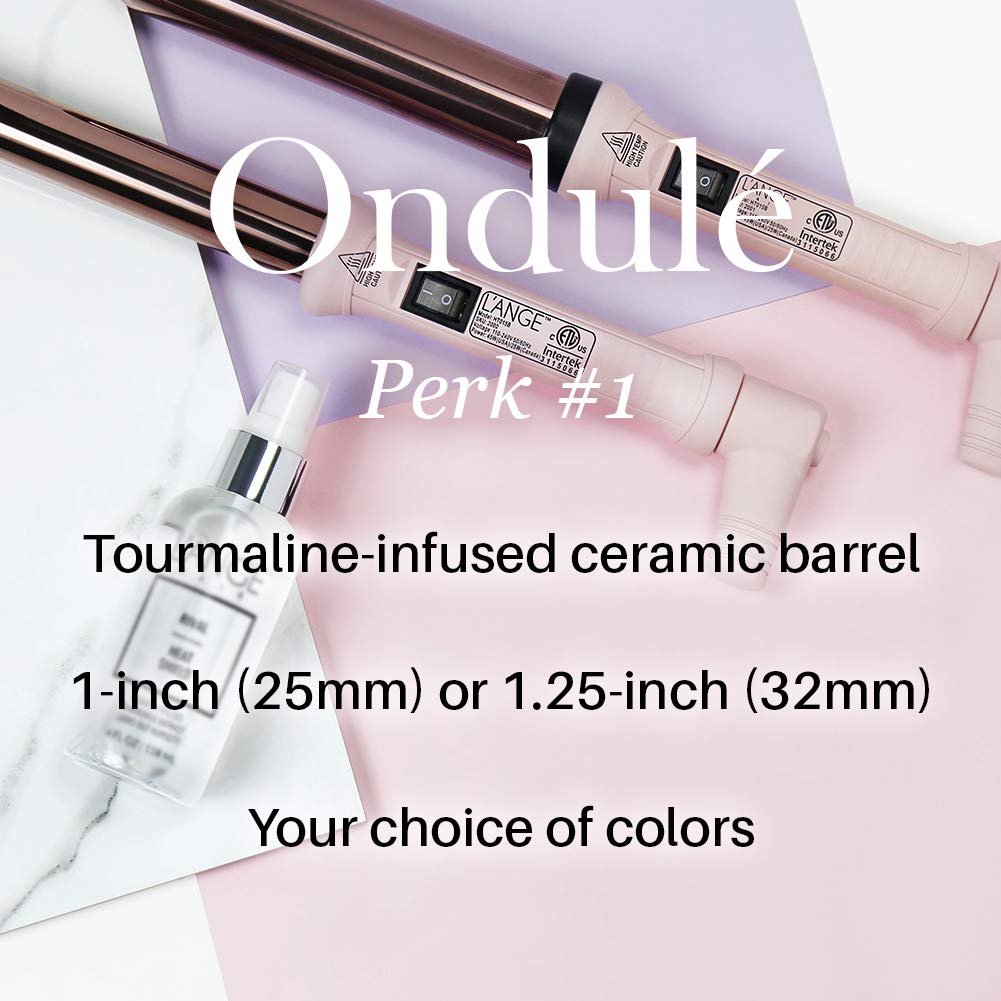 L'ANGE HAIR Ondulé 25 MM Ceramic Curling Wand | Professional Hot Tools Curling Iron 1 Inch | Salon Hair Styling Wands for Beach Waves | Best Hair Curler Wand for Frizz-Free, Lasting Curls - Image 5