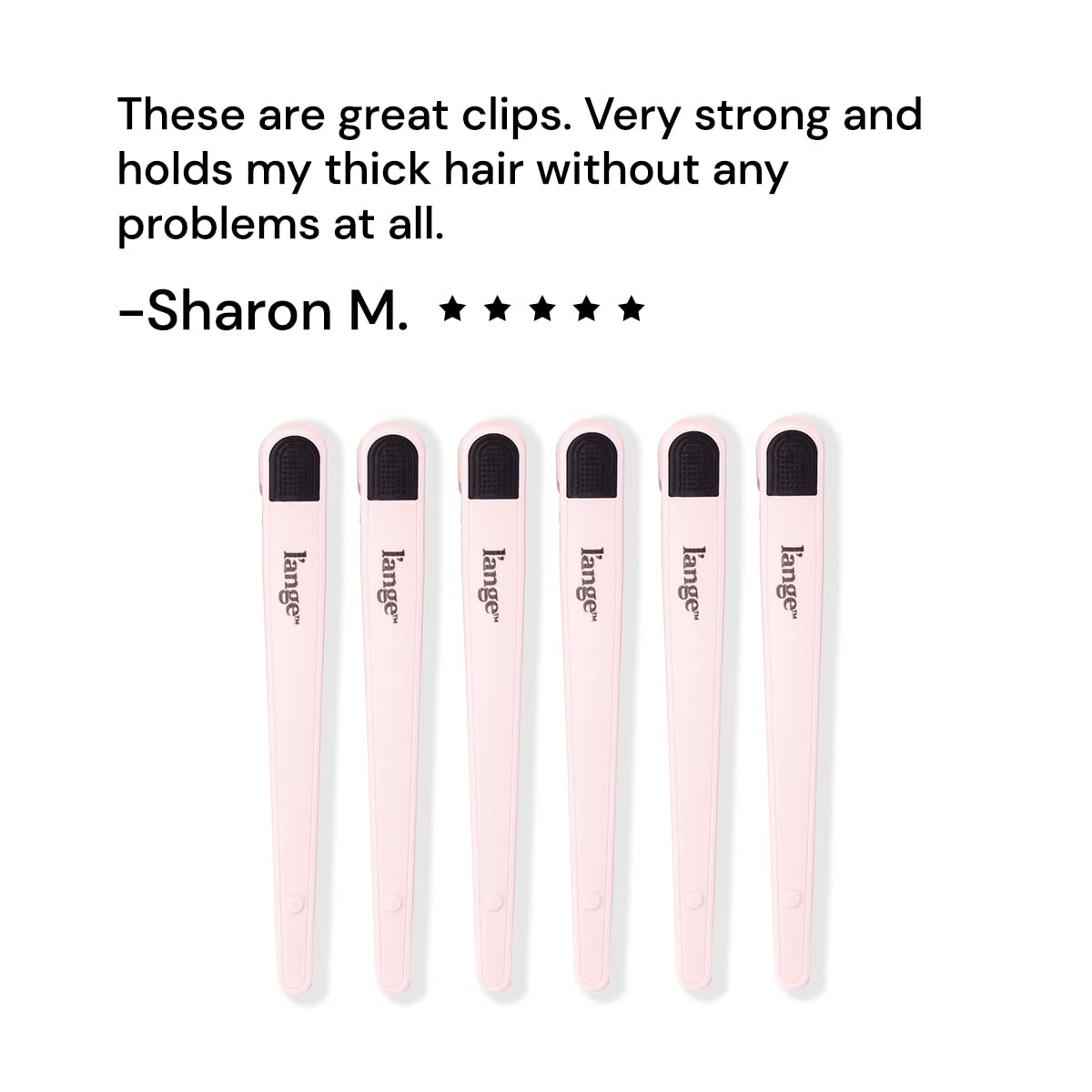 L'ANGE HAIR Rubber Sectioning Hair Clips | Narrow-Tipped Design | For Parting & Sectioning Hair | Easy Grip Handles | Professional Styling Results | 6-Pack (Blush) - Image 4